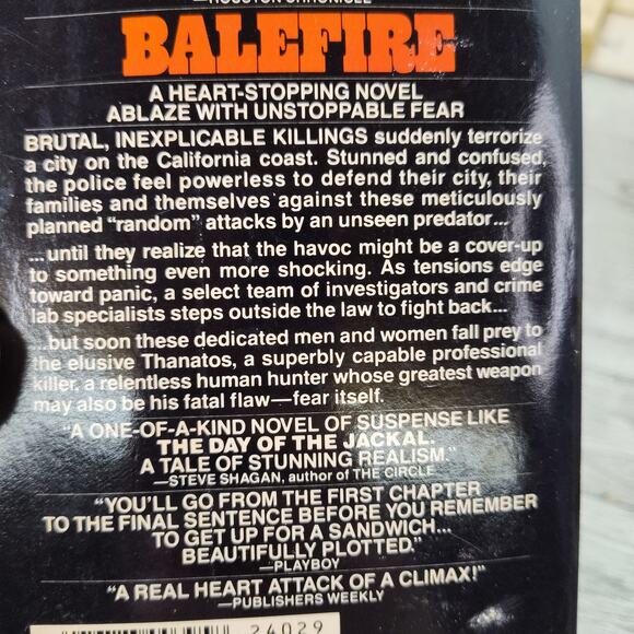 BALEFIRE Kenneth Goddard 1984 Bantam Rack Size 1st Edition Paperback - Picture 6 of 11